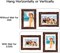 4x6 Picture Frame Distressed Farmhouse Wood Pattern Set of 4 with Tempered Glass